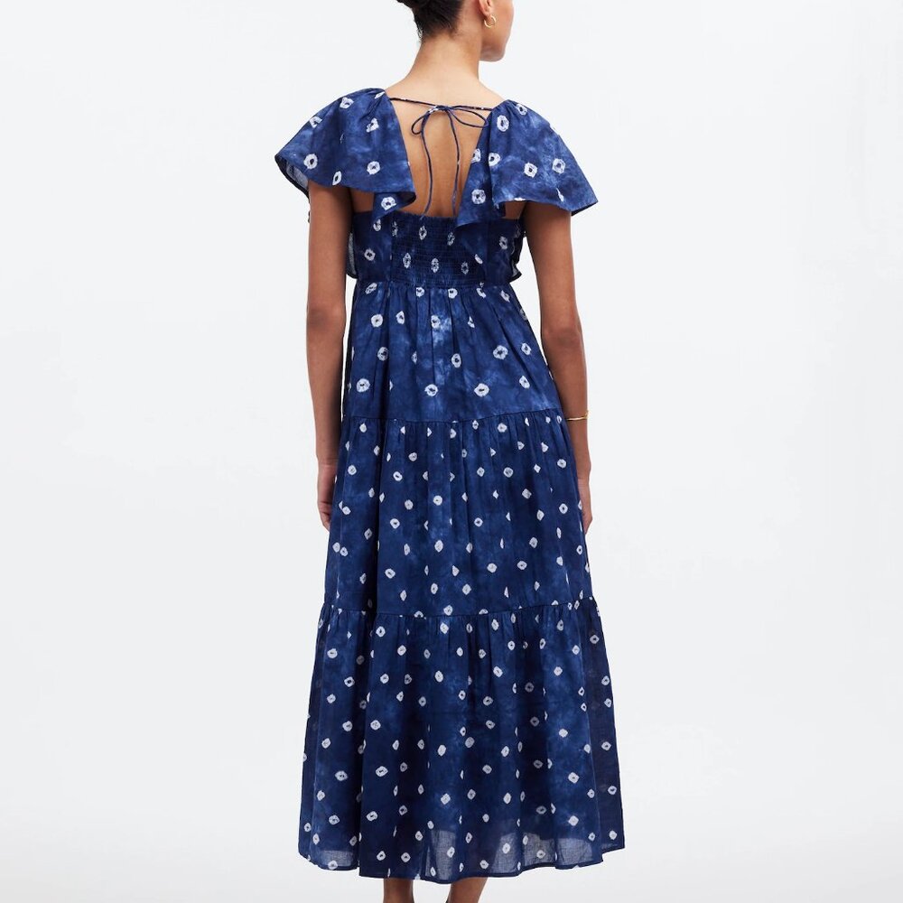 Madewell Tie-Back Flutter-Sleeve Midi Dress Size XXS NWT - Picture 5 of 6